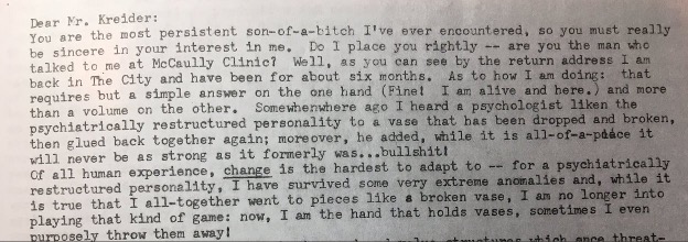 A humorous correspondence